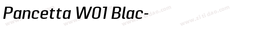 Pancetta W01 Blac字体转换